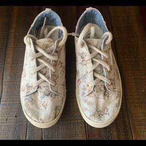 Toms Disney Girls Cinderella Mice Sneakers Size 2